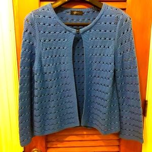NOT AN OLD LADY Brilliant Blue cardigan